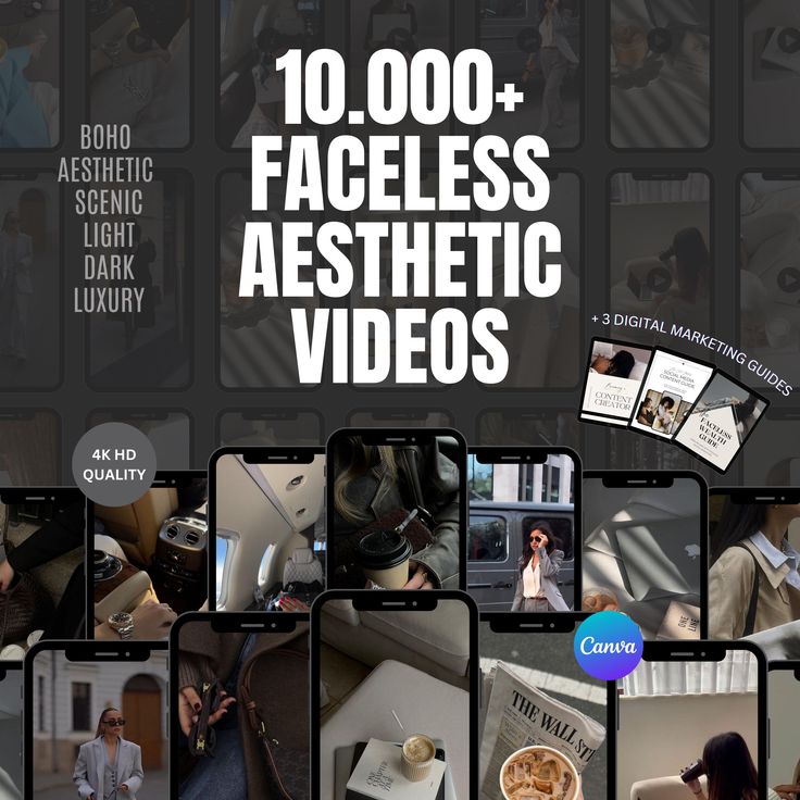 +10000 Vidéos Faceless Aesthetic 🔥💰